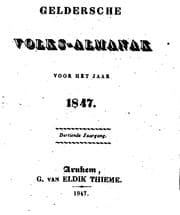 Tapa de Geldersche volksalmanak