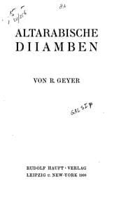 Tapa de Altarabische Diiamben