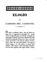 Tapa de Elogio di Fabrizio del Carretto