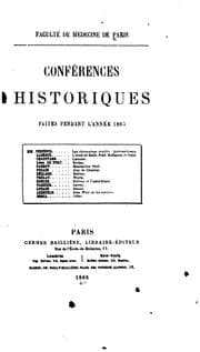 Tapa de Conférences historiques faites pendant l'année 1865
