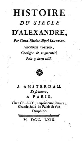 Tapa de Histoire du siecle d'Alexandre