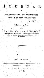 Tapa de Journal für Geburtshülfe, Frauenzimmer- und Kinderkrankheiten