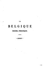 Tapa de Revue belge et étrangère