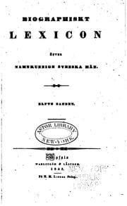 Tapa de Biographiskt Lexicon öfver namnkunnige Svenska Män