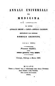 Tapa de Annali universali di medicina