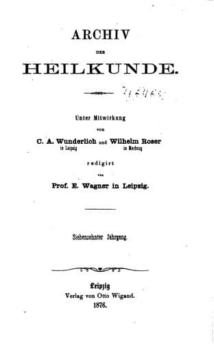 Tapa de Archiv der Heilkunde