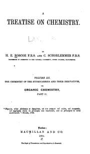 Tapa de A Treatise on chemistry v. 3, 1884