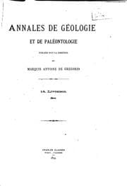 Tapa de Annales de géologie et de paléontologie