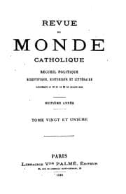 Tapa de Revue du Monde Catholique