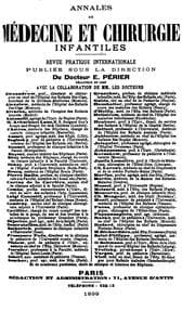 Tapa de Annales de médecine et chirurgie infantiles