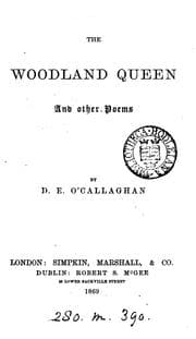 Tapa de the woodland queen and other poems