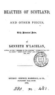 Tapa de Beauties of Scotland, and other pieces [in verse]