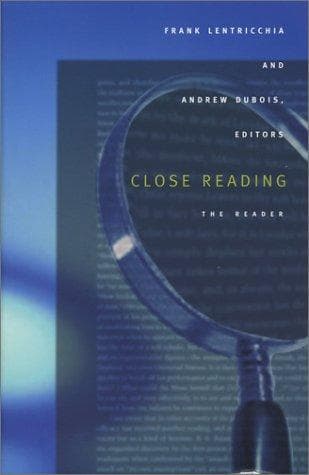 Tapa de Close reading