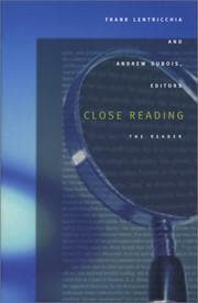 Tapa de Close reading