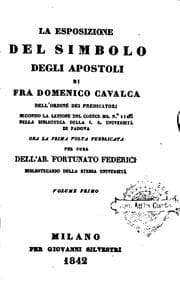 Tapa de La esposizione del simbolo degli apostoli, secondo la lezione del codice ms. n. 1106 nella ..
