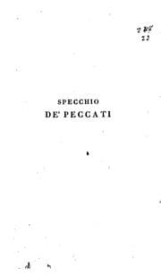 Tapa de Specchio de' peccati del p. Domenico Cavalca, dell' ordine de' Predicatori