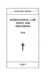 Tapa de International Law Topics and Discussions 1914