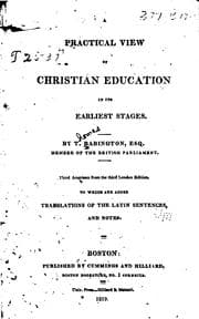 Tapa de A Practical View of Christian Education in Its Earliest Stages