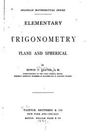 Tapa de Elementary Trigonometry, Plane and Spherical