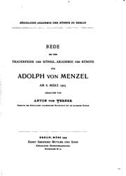 Tapa de Rede bei der Trauerfeier der königlichen Akademie der Künste für Adolph von ..