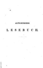 Tapa de Altnordisches Lesebuch: Text, Grammatik, Wörterbuch