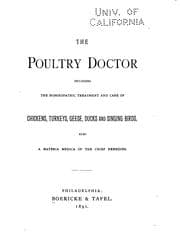 Tapa de The Poultry Doctor: Including the Homeopathic Treatment and Care of Chickens ..