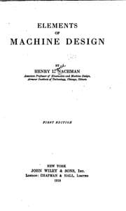 Tapa de Elements of Machine Design