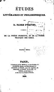 Tapa de Études littéraires et philosophiques universelles: Littérature grecque ..