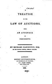 Tapa de A Treatise on the Law of Auctions