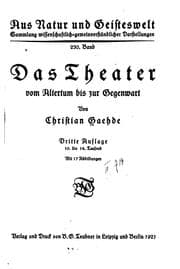 Tapa de Das Theater vom Altertum bis zur Gegenwart