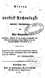Tapa de Bidrag til nordisk archaeologie: meddeelte i forelaesninger