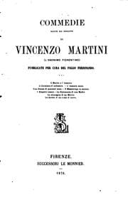 Tapa de Commedie edite ed inedite di Vincenzo Martini (l'Anonimo Fiorentino)