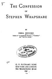 Tapa de The Confession of Stephen Whapshare