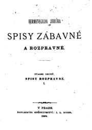Tapa de Hermenegilda Jirečka Spisy zábavné a rozpravné