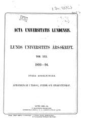 Tapa de Lunds universitets års-skrift