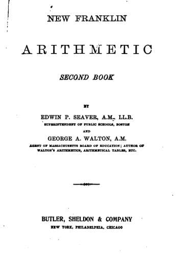 Tapa de New Franklin Arithmetic: Second Book