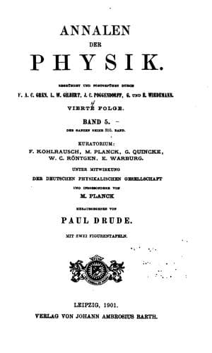 Tapa de Annalen der Physik