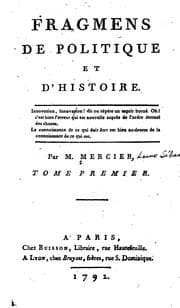 Tapa de Fragmens de politique et d'histoire
