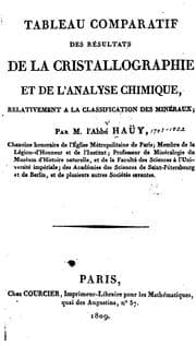 Tapa de Tableau comparatif des résultats de la cristallographie et de l'analyse chimique, relativement à ..
