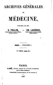 Tapa de Archives générales de médecine