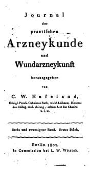 Tapa de Hufeland's Journal der practischen Heilkunde