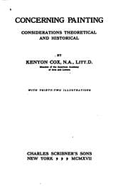 Tapa de Concerning Painting: Considerations Theoretical and Historical