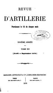 Tapa de Revue d'artillerie