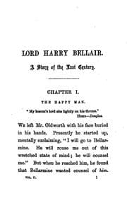 Tapa de Lord Harry Bellair, by the author of 'Mary Powell'