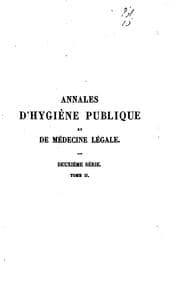 Tapa de Annales d'hygiène publique et de médecine légale