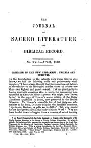 Tapa de The Journal of sacred literature, ed. by J. Kitto. [Continued as] The ...