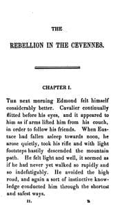 Tapa de The rebellion in the Cevennes, tr. by mme Burette