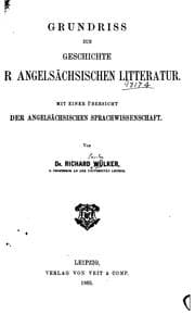 Tapa de Grundriss zur Geschichte der angelsächsischen Litteratur: Mit einer Übersicht der ..
