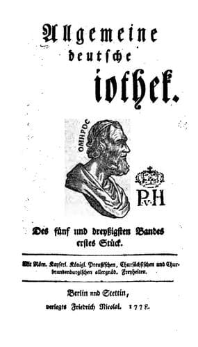 Tapa de Allgemeine deutsche Bibliothek