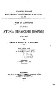 Tapa de Acte si documente relative la istoria renascerei româniei